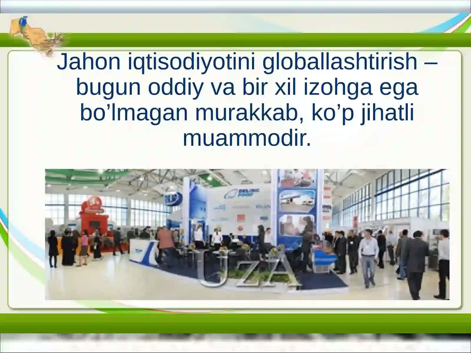 JAHON IQTISODIYOTINI GLOBALLASHUVINI QARAMA QARSHILIKLARI 2
