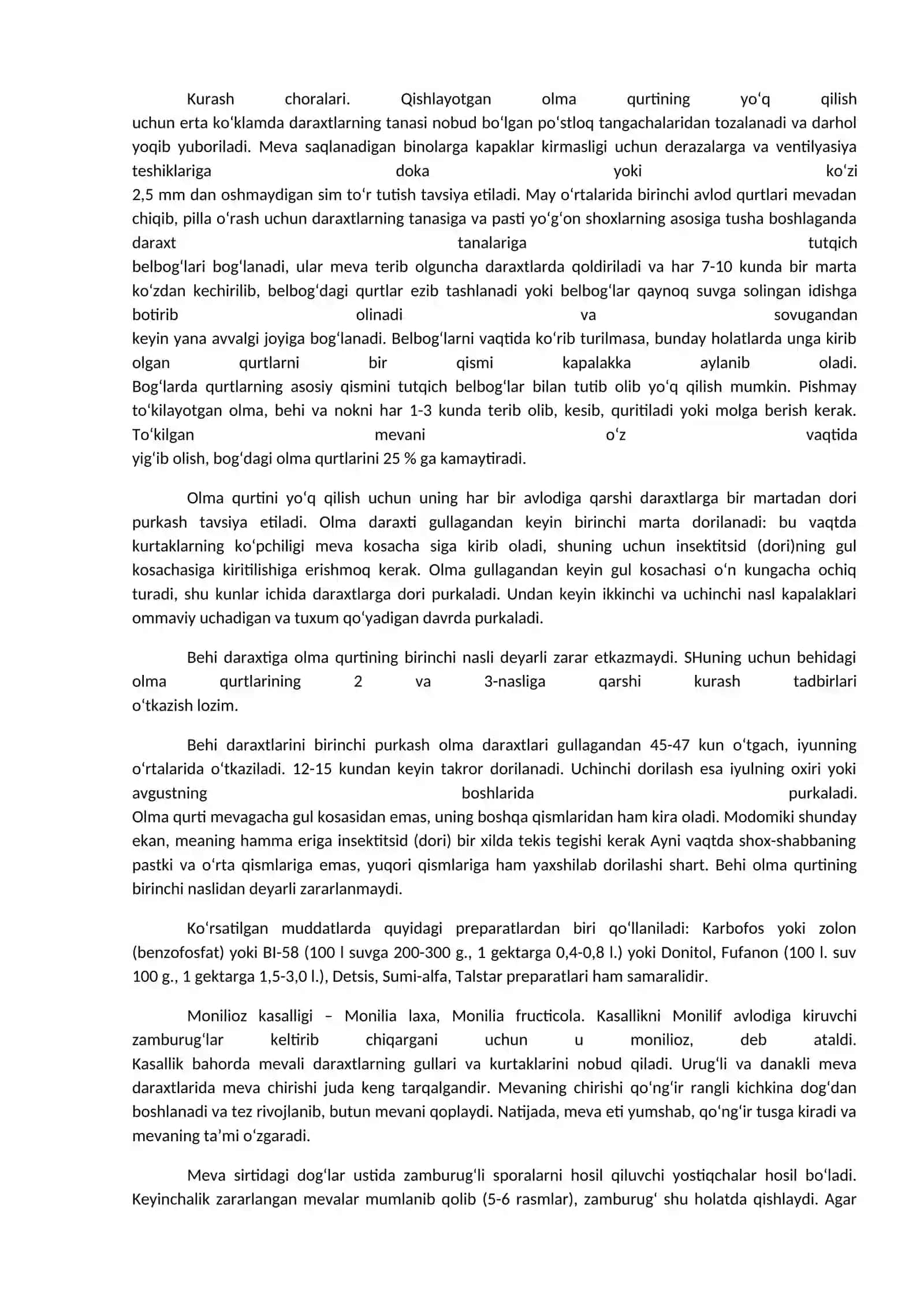 BEXI KASALLIK VA ZARARKUNANDALARI 2