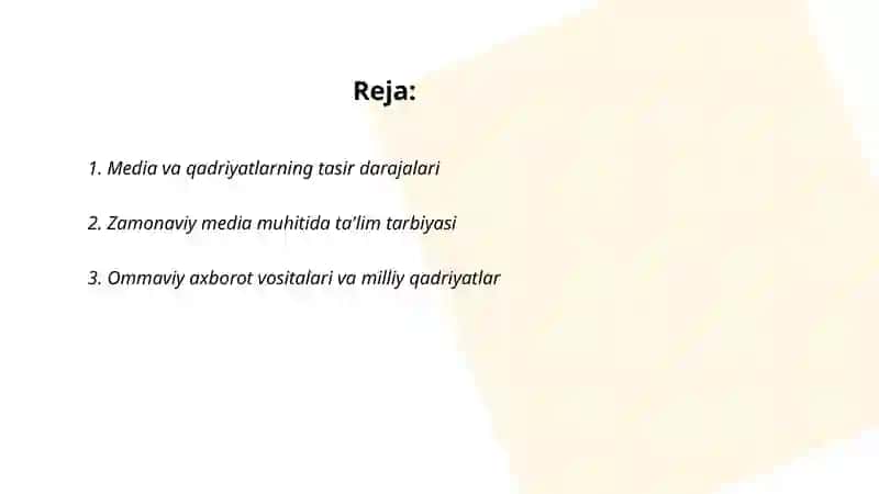 Media qadriyat va ta'lim 2