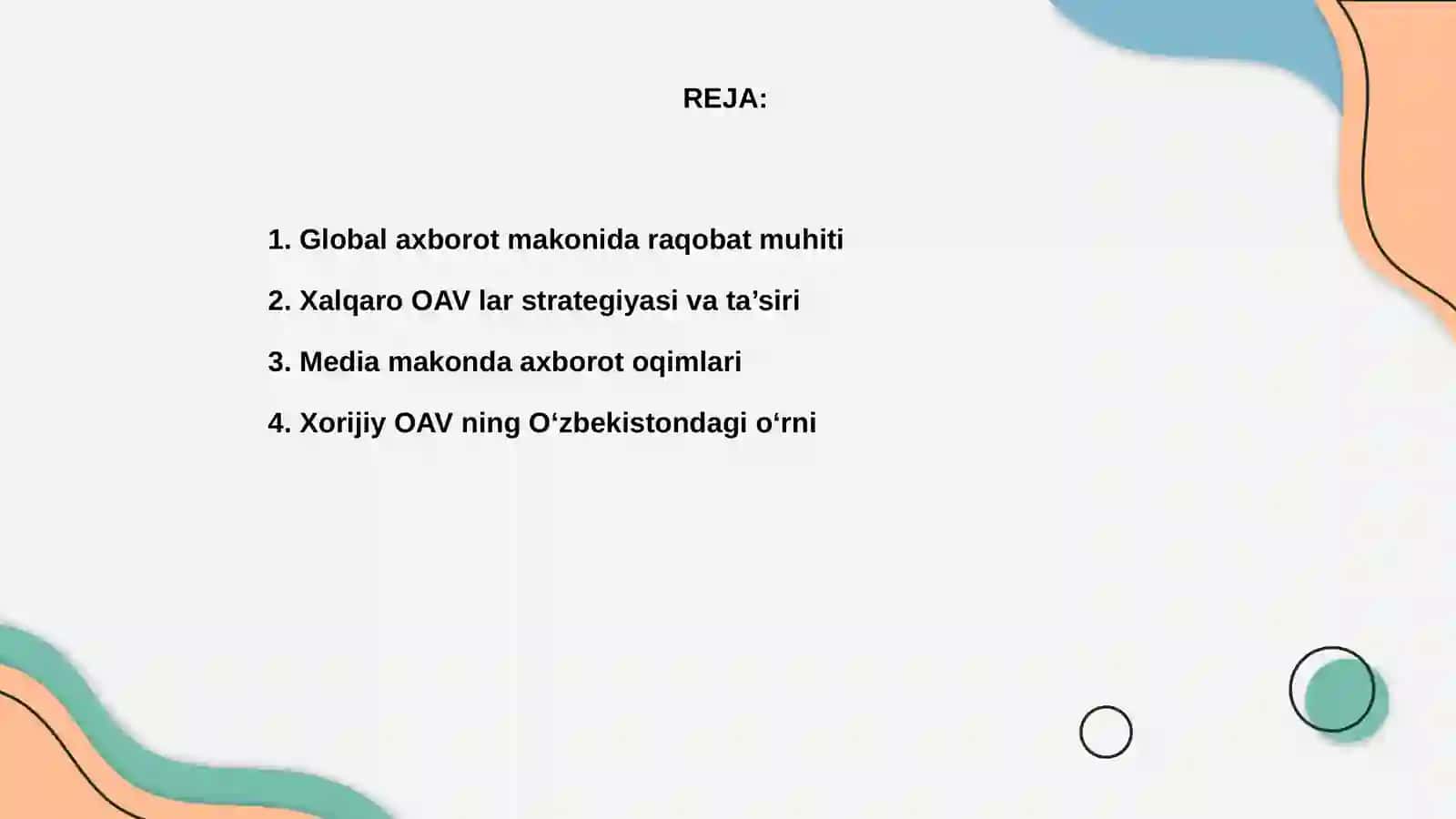 Jahon media va axborot makonida raqobat muhiti 2