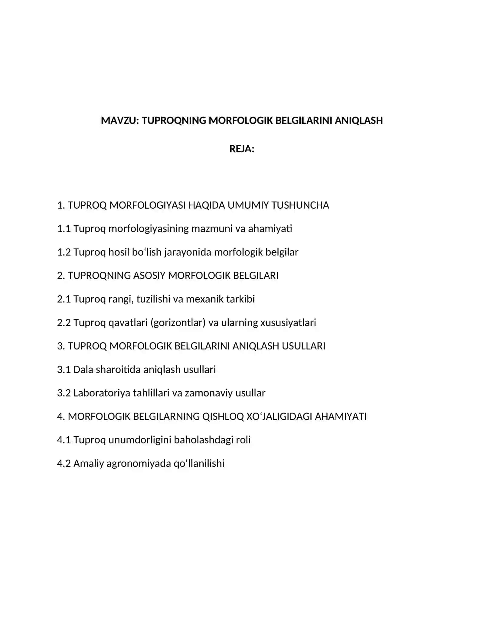 Tuproqning morfologik belgilarini aniqlash 2