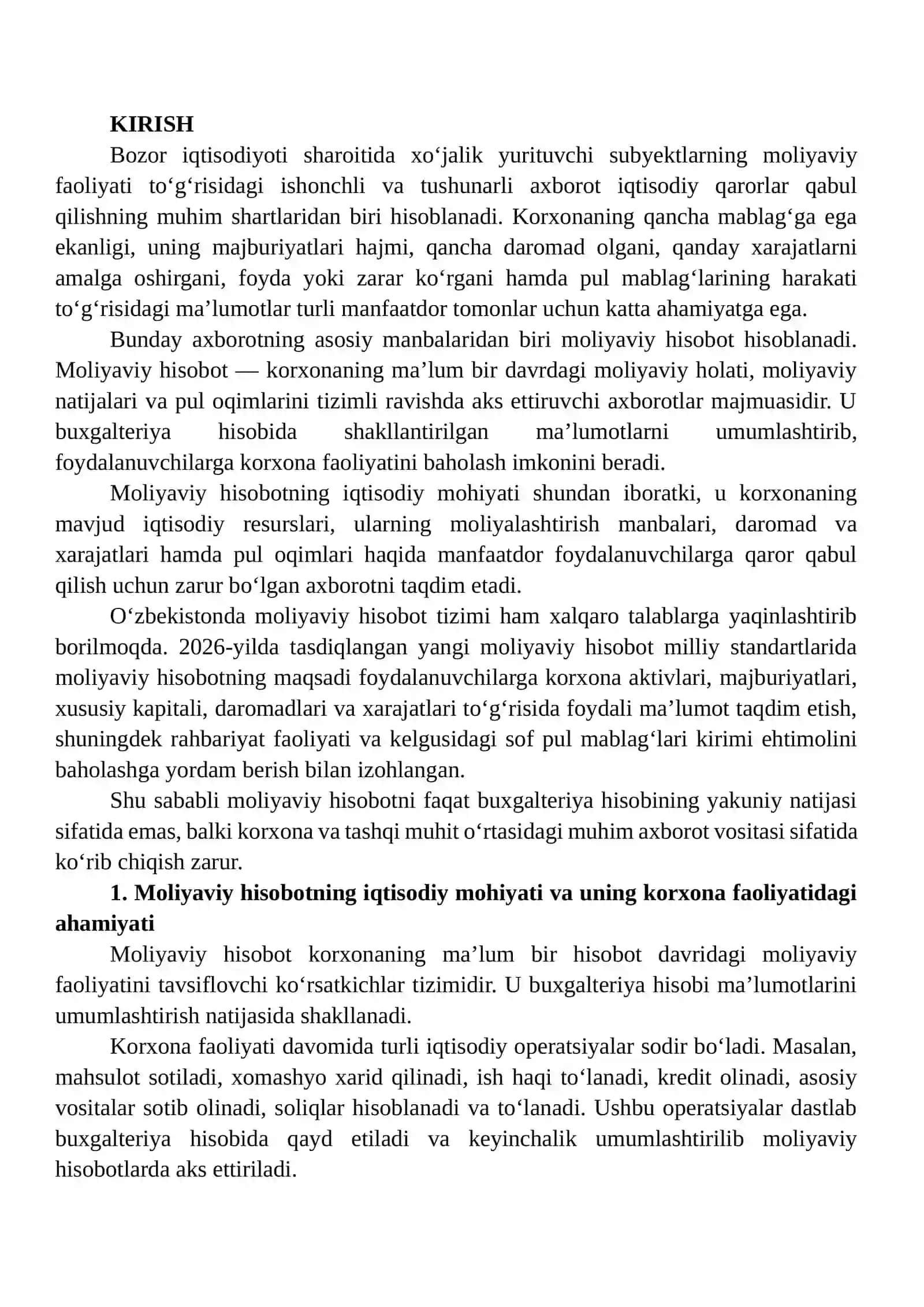 Moliyaviy Hisobotning Iqtisodiy Mohiyatini O‘rganish 2
