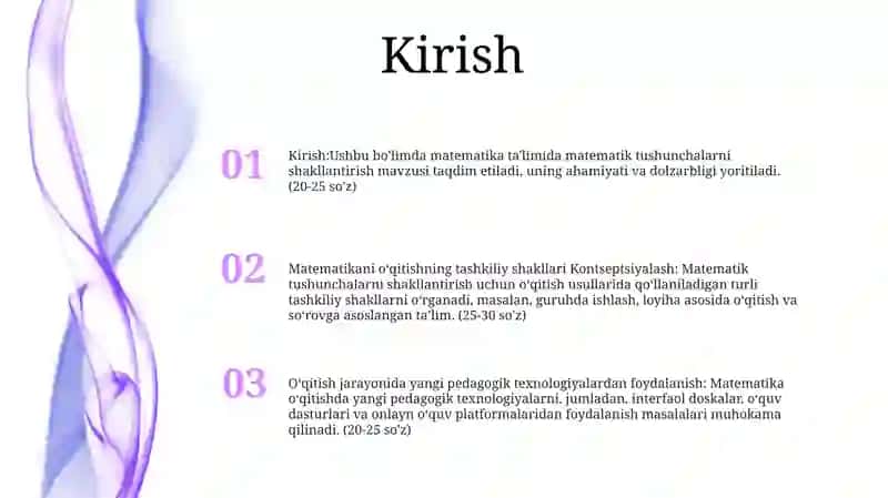Matematik Tasavvurlarni Shakllantirish Metodikasi 2