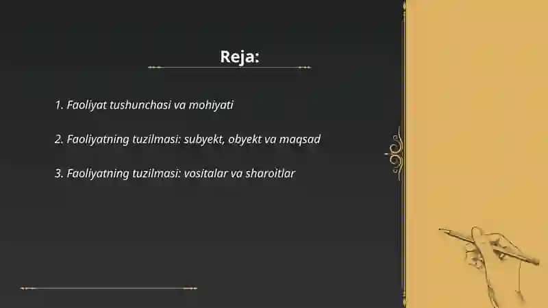 Faoliyat va uning tuzilmasi 2