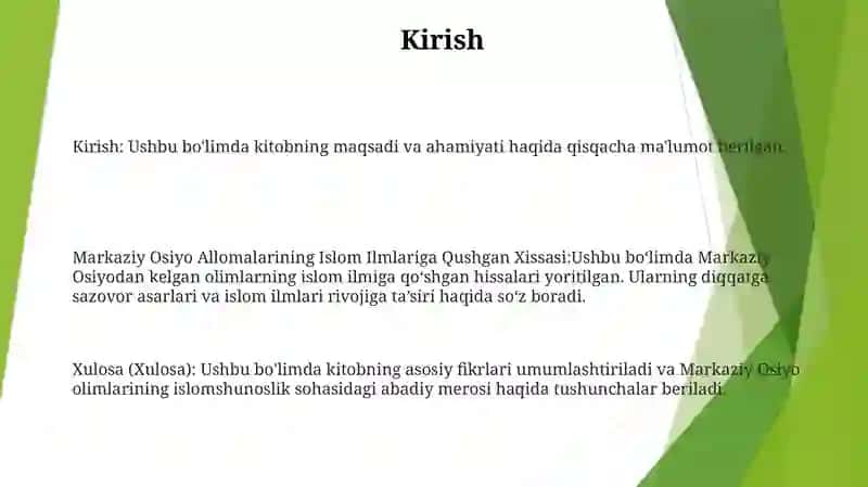 Markaziy Osiyo Allomalar Ning Islom Ilmlariga Qushgan Xissasi 2
