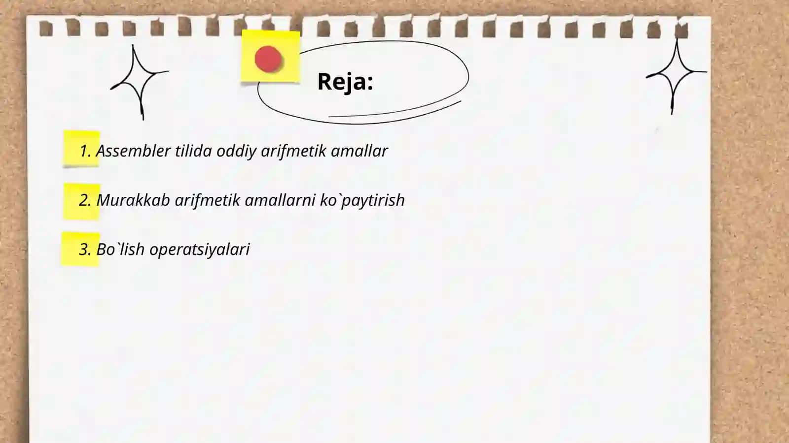 Assembler tilida murakkab arifmetik amallarni bajarish 2