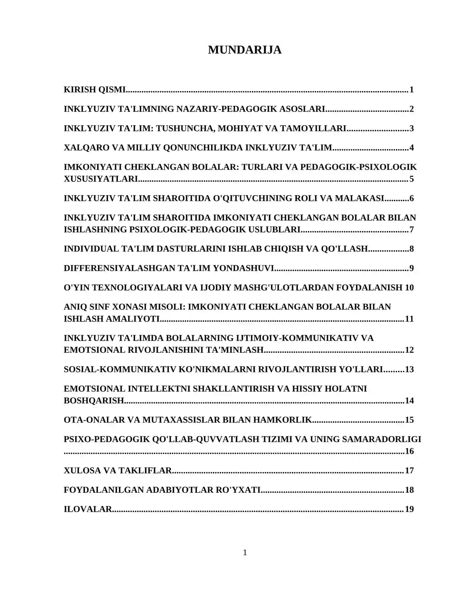 Inklyuziv ta'lim sharoitida imkoniyati cheklangan bolalar bilan ishlashning pedagogik-psixologik xususiyatlari 2