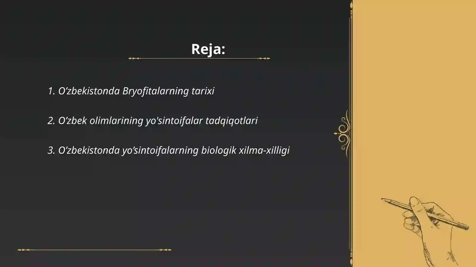 O’zbekistonda yo’sintoifalar bo’limi(Bryophyta)ning o’rganilish holati va hissa qo’shayotgan o’zbek olimlari 2