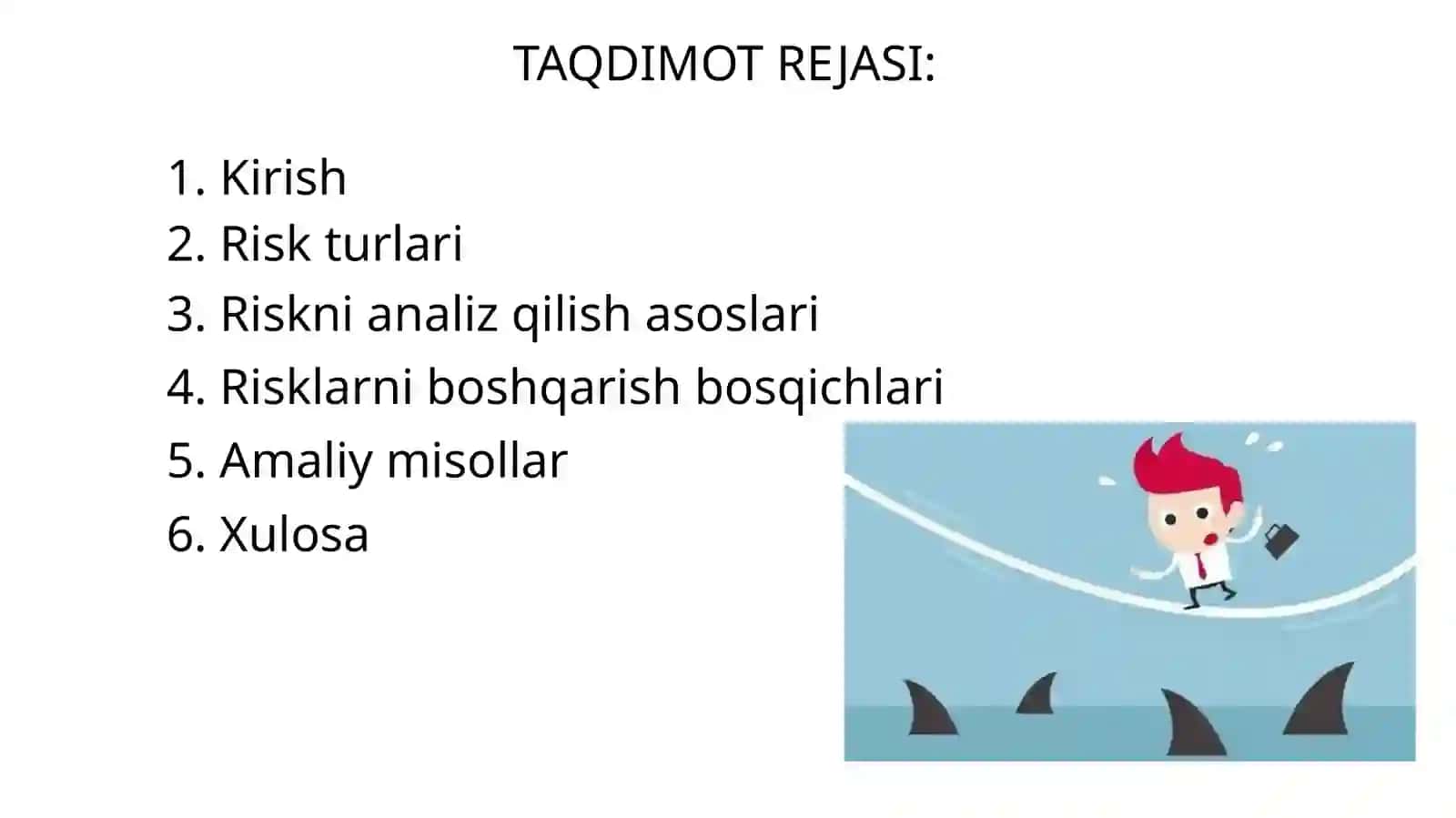 Riskni boshqarish va analiz qilish asoslari 2