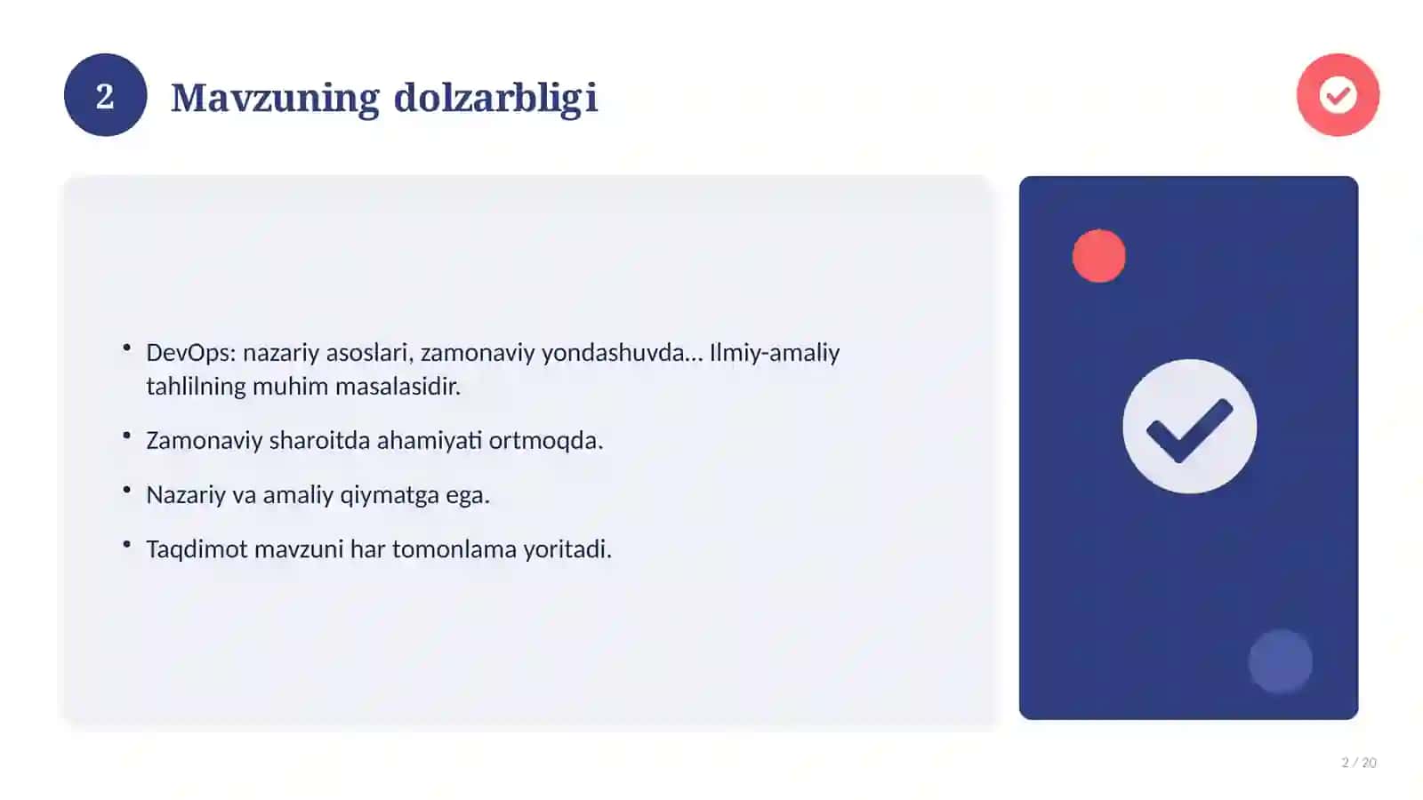 DevOps: nazariy asoslari, zamonaviy yondashuvda (Esse) 2