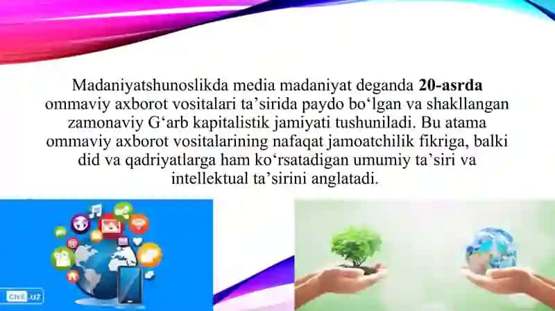 AXBOROT MATNLARI BILAN ISHLASH VA MEDIA MADANIYAT 2