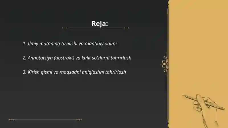 Ilmiy. Matni tahrirlash 2