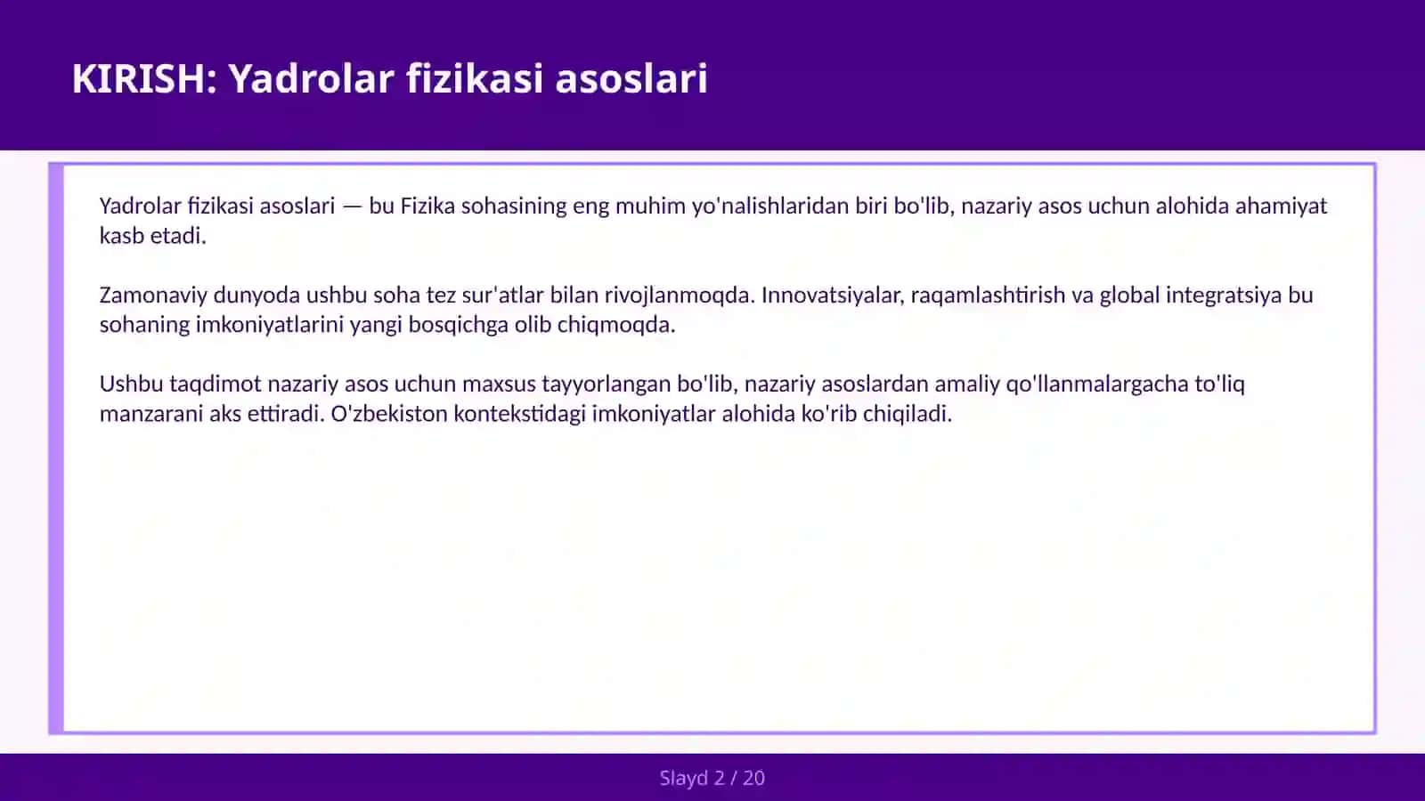 YADROLAR FIZIKASI ASOSLARI 2