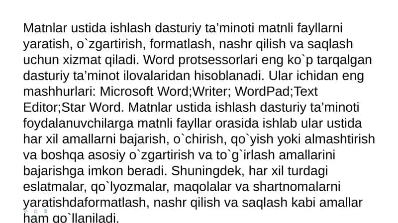 Zamonaviy matn redaktorlari 2