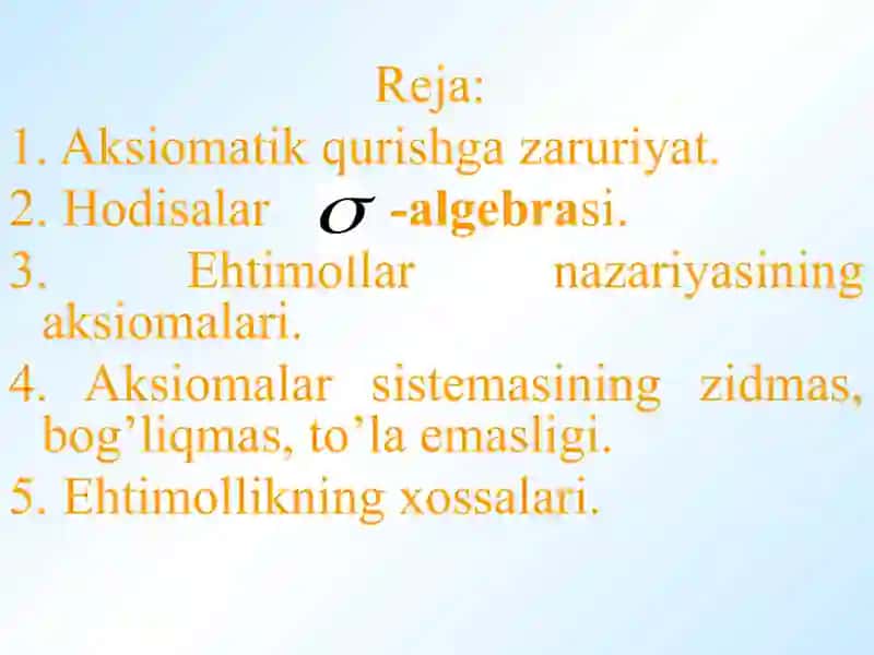 Ehtimollar nazariyasi 2