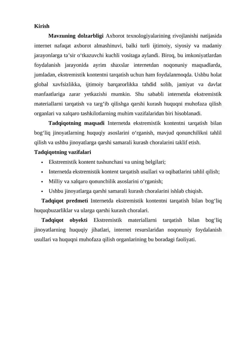 INTERNETDA EKSTREMISTIK KONTENTNI TARQATISH UCHUN JINOIY JAVOBGARLIK 2