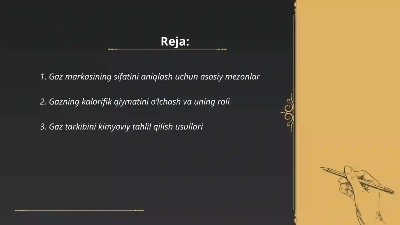Gaz markasining sifatini aniqlash uchun asosiy mezonlar 2
