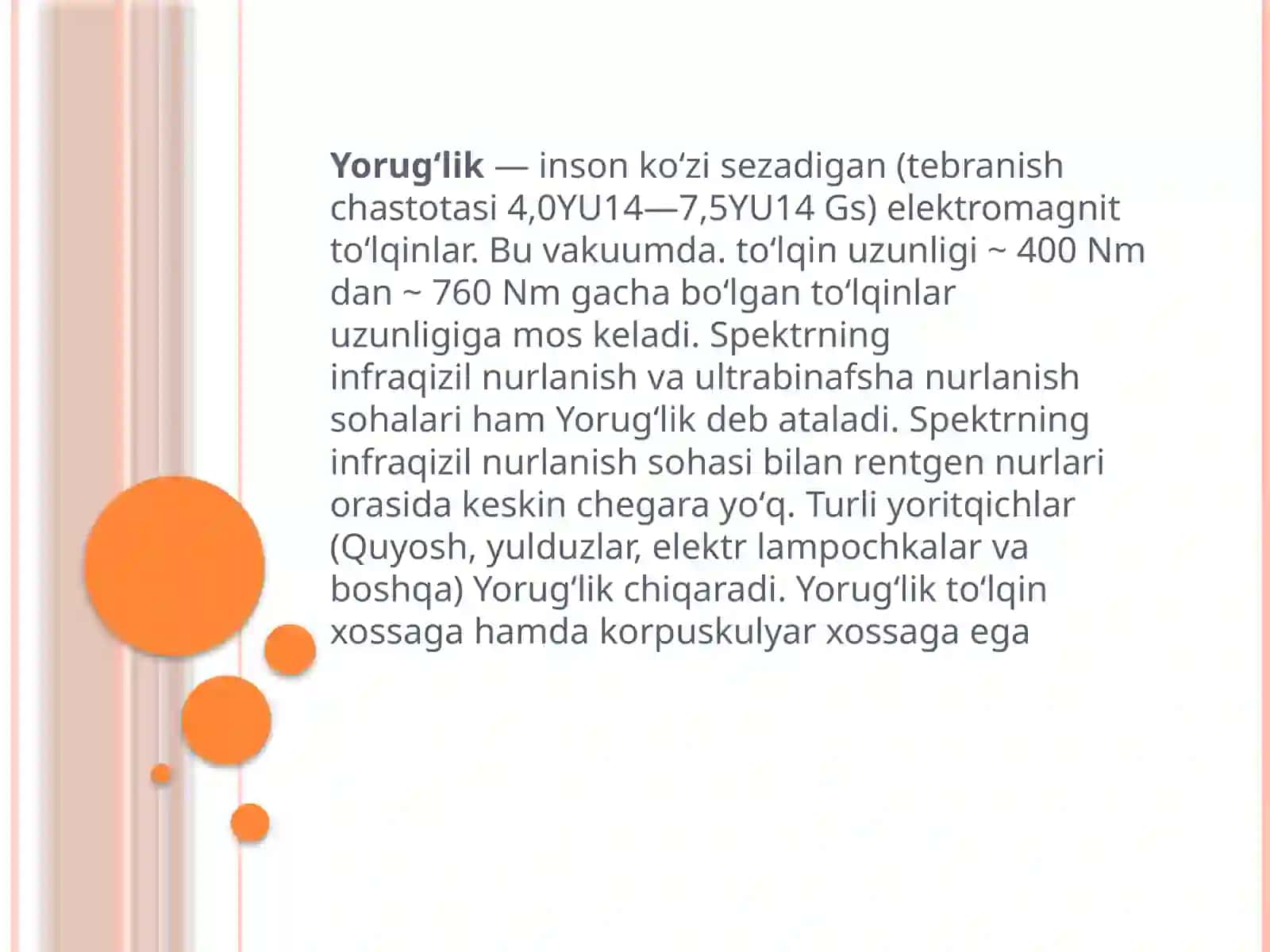 YORUG’LIKNING ISSIQLIK VA KIMYIVIY TA’SIRI.FOTOLYUMINESSENSIYA, FLURORESSENSIYA VA FOSFORESSENSIYASI.O’SIMLIKLAR FLUORESSENSIYA QONUNIYATLARINING FIZIK TALQINI 2
