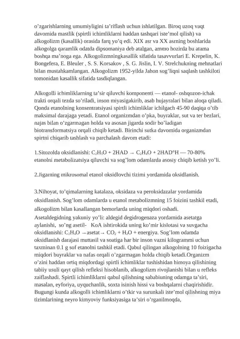 Alkogol ichimliklarning odam organizmiga ta’sir mexanizmi va salbiy oqibatlari 2