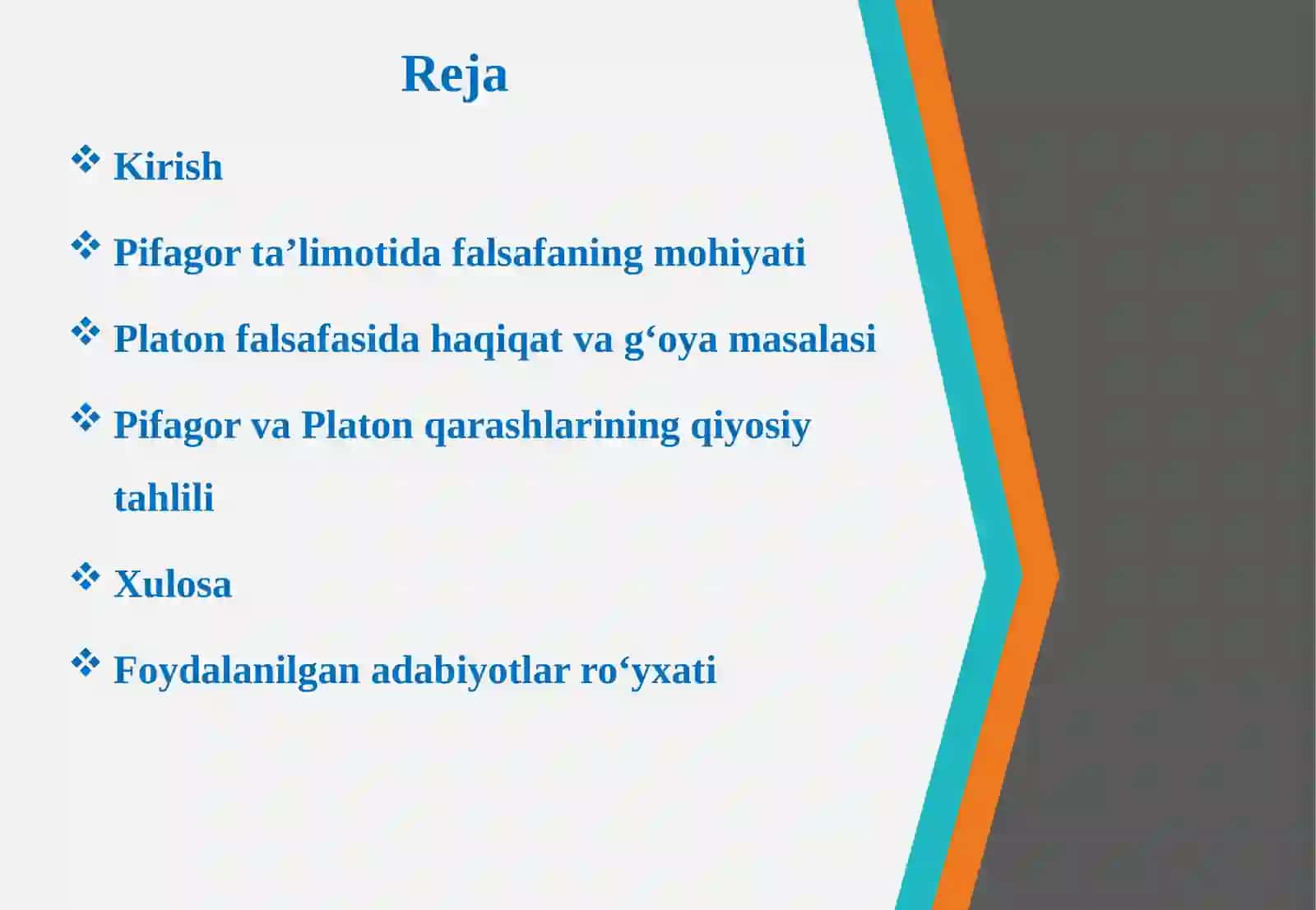 Pifagor va Platon qarashlarida falsafaning mohiyati 2