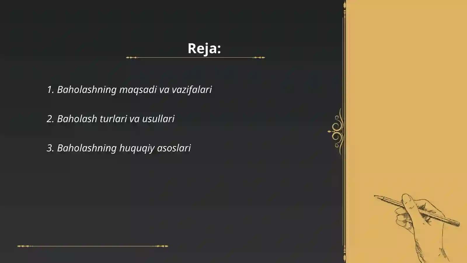 Baholashning umumiy tushunchalari va ta'moyillari 2