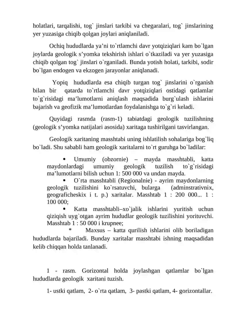 Geologo-litologik xarita tuzish 2