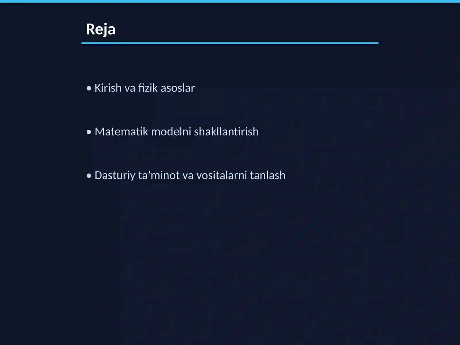 Jismning erkin tushish hodisasini kompyuterda modelini yaratish 2