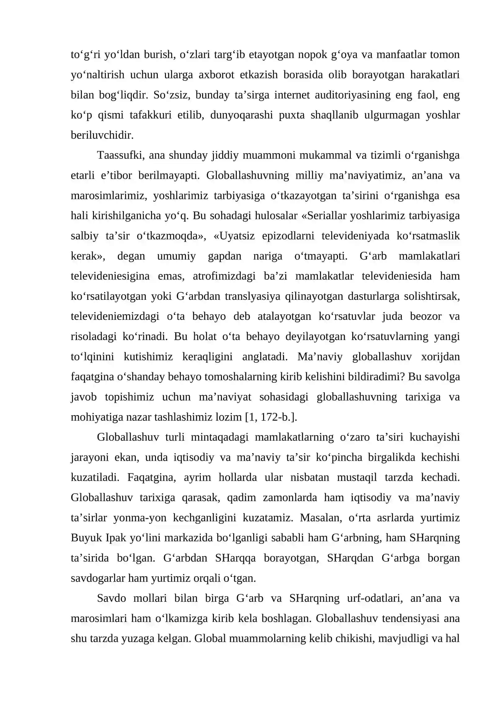 XXI ASR YOSHLARI VA ULARNING HAR QANDAY YOT G‘OYALARGA QARSHI KURASHA OLISH MAS’ULIYATINI OSHIRISH 2