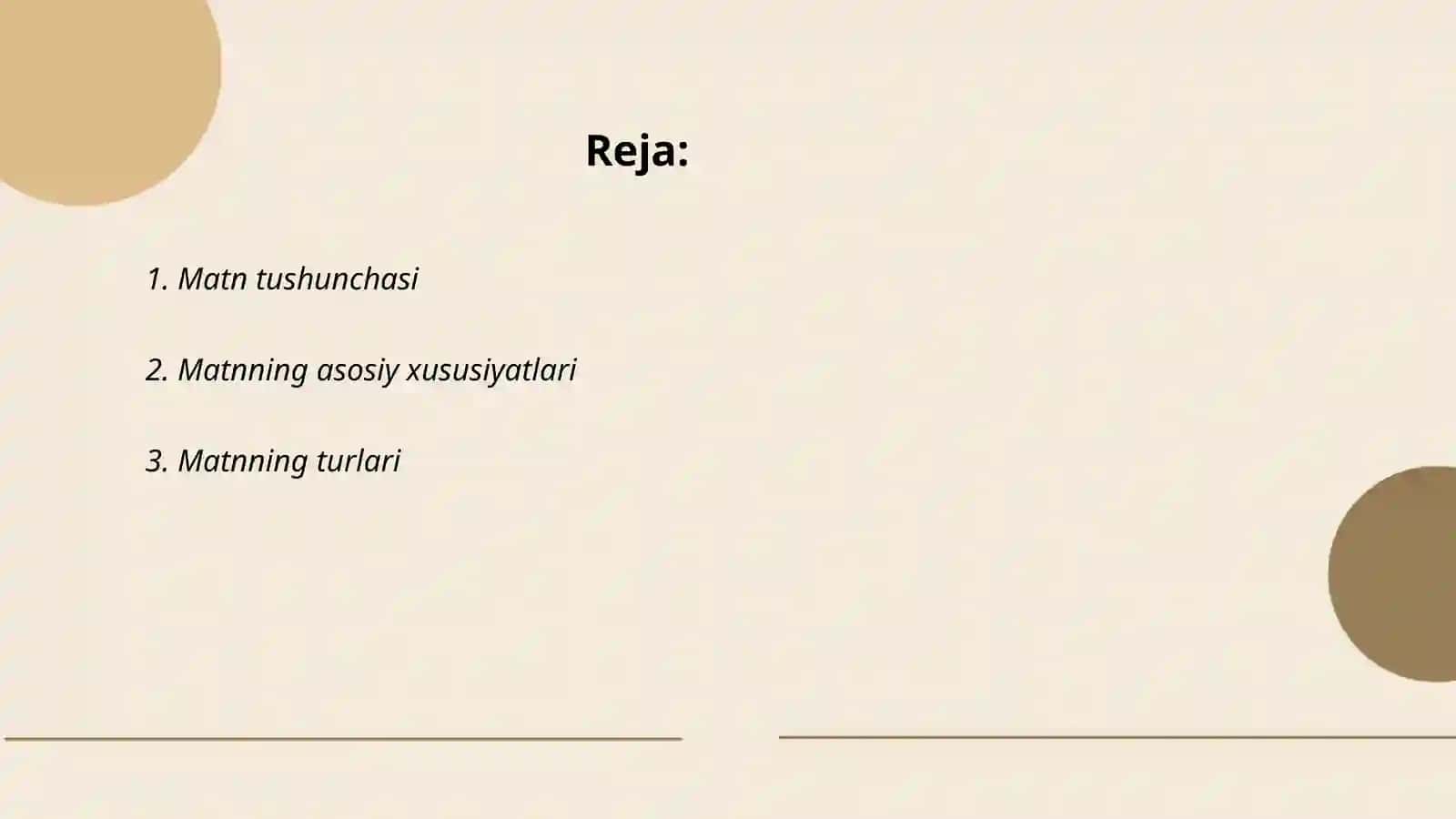Matn va uning turlari.Matn yartuvchi vositalar 2