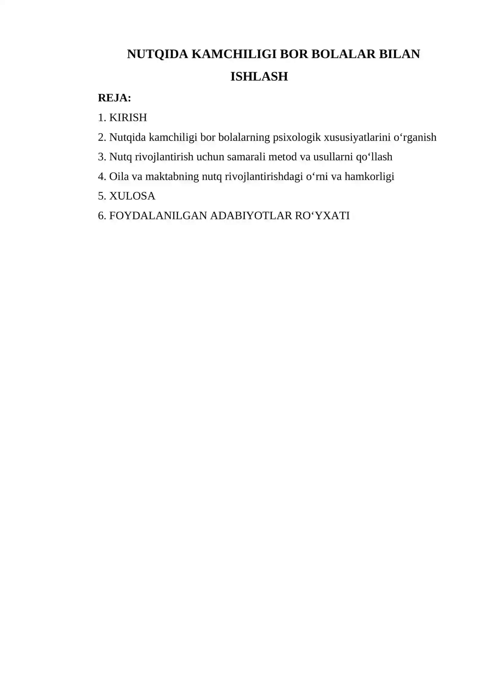 NUTQIDA KAMCHILIGI BOR BOLALAR BILAN ISHLASH 2