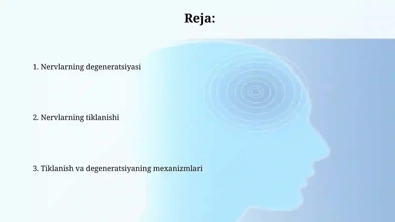 Nerv toalasing regertatsiyasi va degeratsiyasi 2