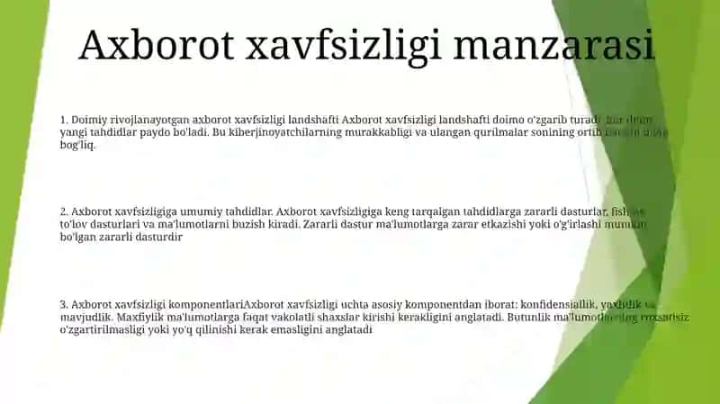 Axborot Xavfsizligi Muammolari 2