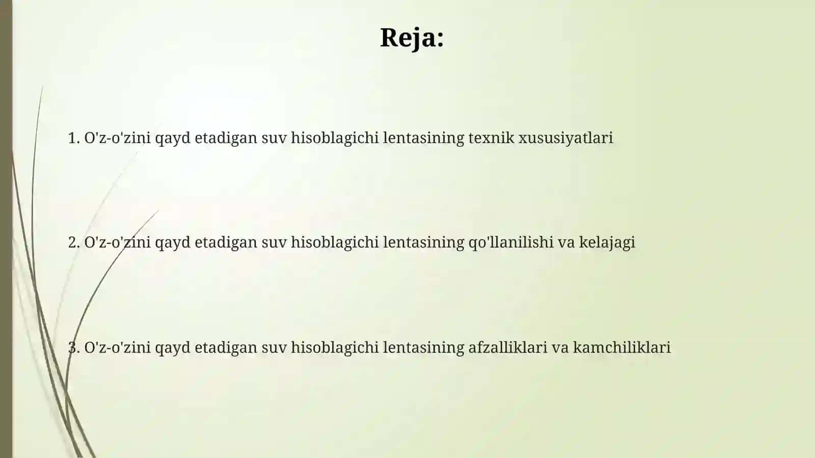 Oʻzi yozar suv oʻlchash qurulmasi lentasi 2