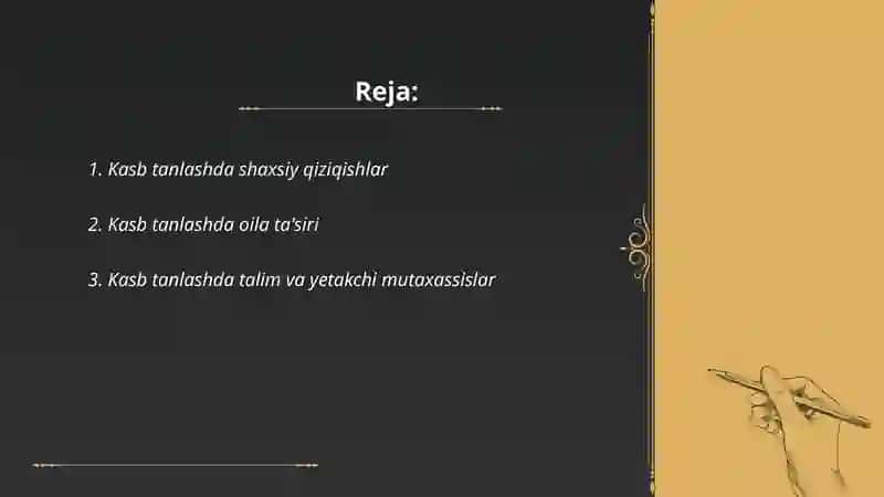 Kasb tanlash motivatsiyasi 2