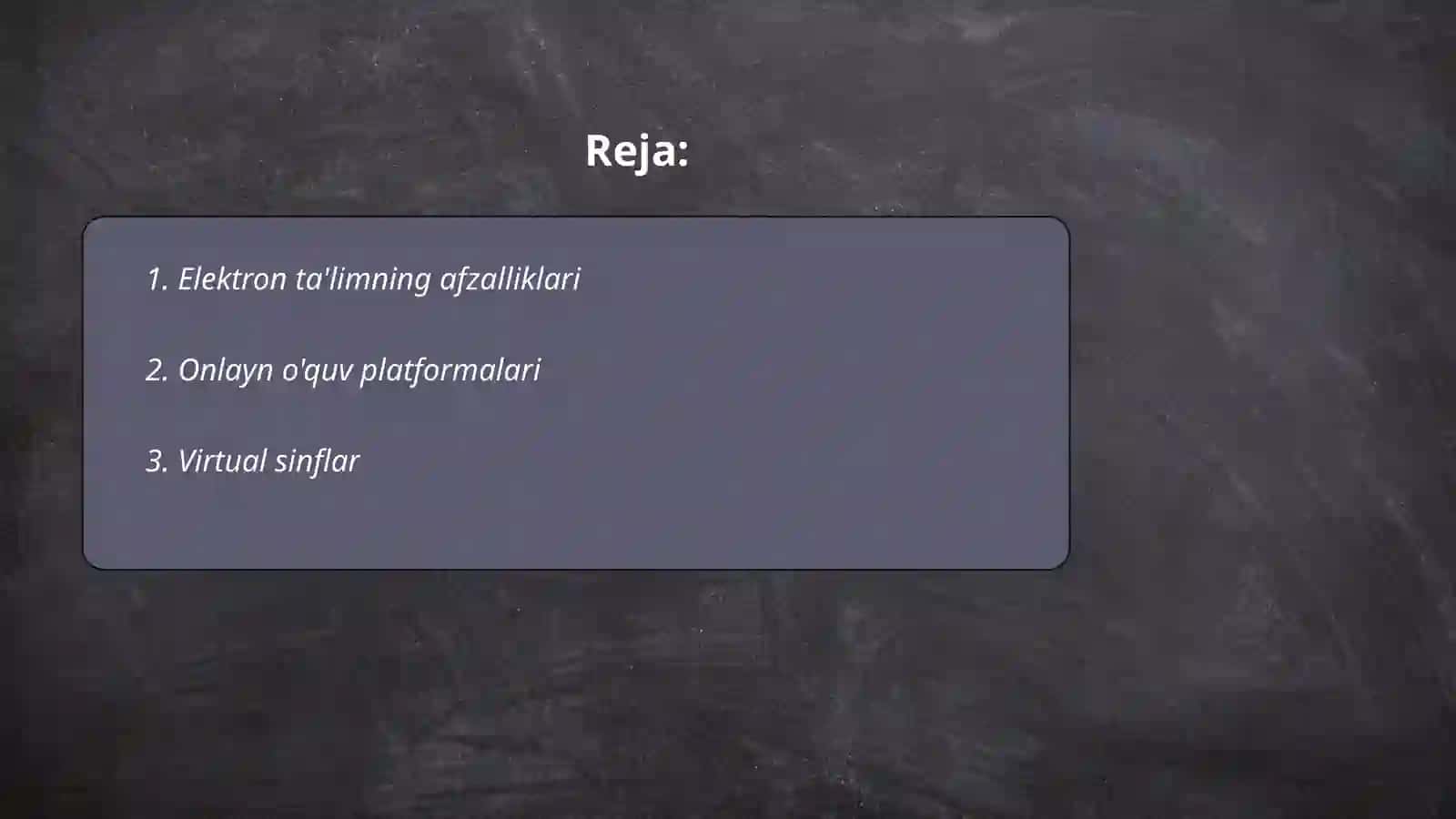 Elektron taʼlim va uni tashkil etish 2
