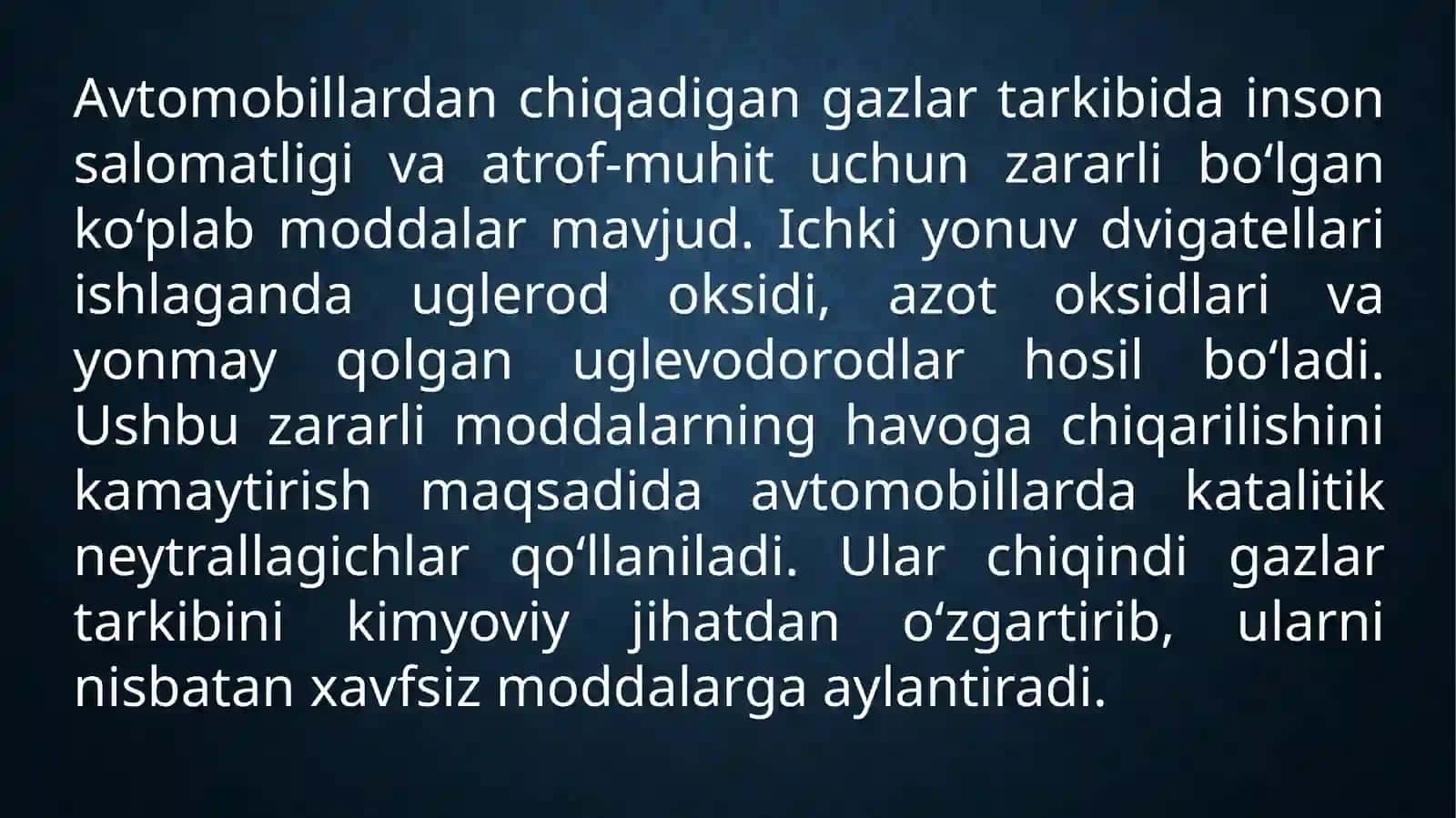 Avtomobillardakatalitikneytrallagichlarning ishlash prinsi​pi 2