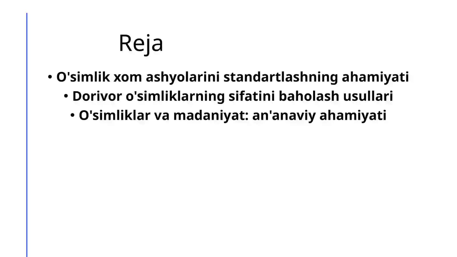 O'simlik xom ashyolarini standartlashning ahamiyati 2