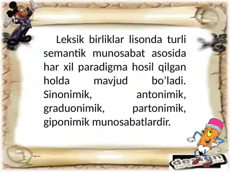 Leksema va sơz munosabati 2
