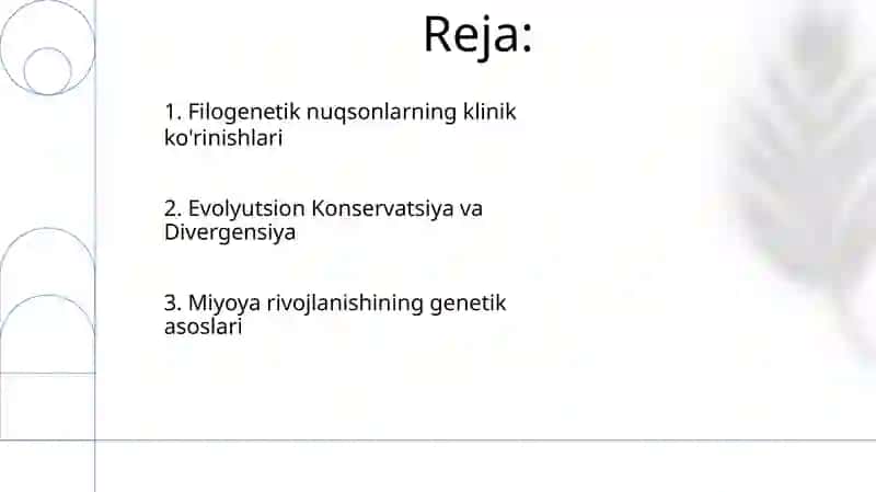 ODAMDA RIZVOJLANISHNING FILOGENETIK NUQSONLARI 2