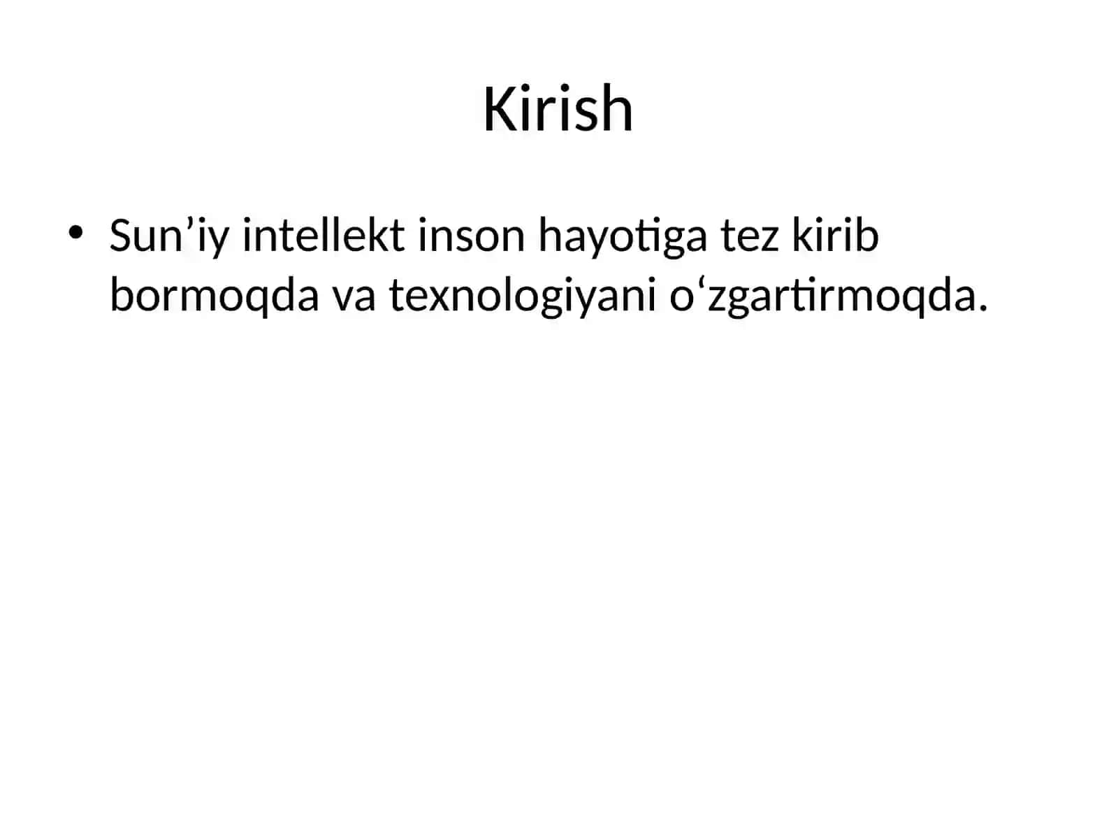 Sun’iy intellekt va uning inson hayotidagi o‘rni 2