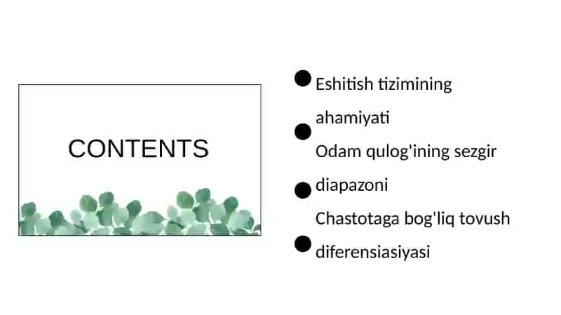 Eshitish qobiliyati va eshitish organlari. Koxlealar haqida maʼlumot.Litotripsiyani ahamiyati. Radiojarrohlikning inson uchun foydali tomonlari 2