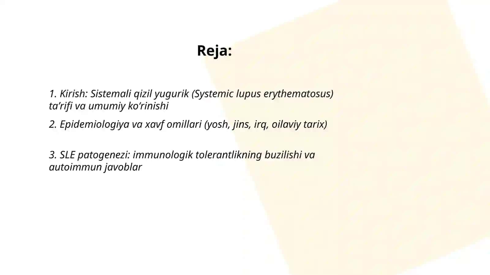 Sistemali qizil yugurik (Systemic lupus erythematosus) patagenezi etyalogyasi davolashi 2