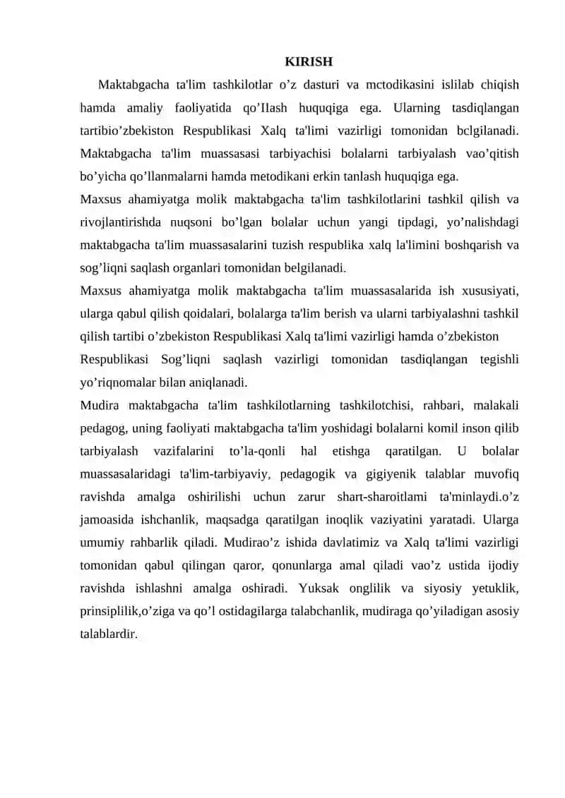 Mudira Maktabgacha Ta'lim Tashkiloti Rahbari 2