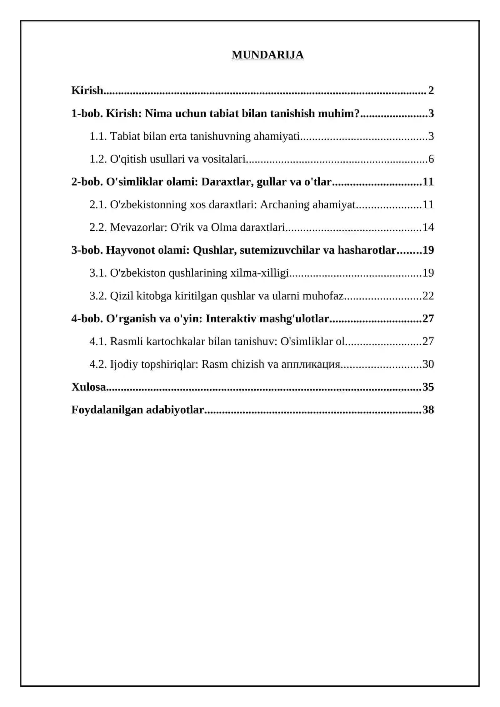 Maktabgacha yoshdagi bolalarni oʻlkamiz tabiati oʻsimlik va hayvonot olami bilan tanishtirish 2