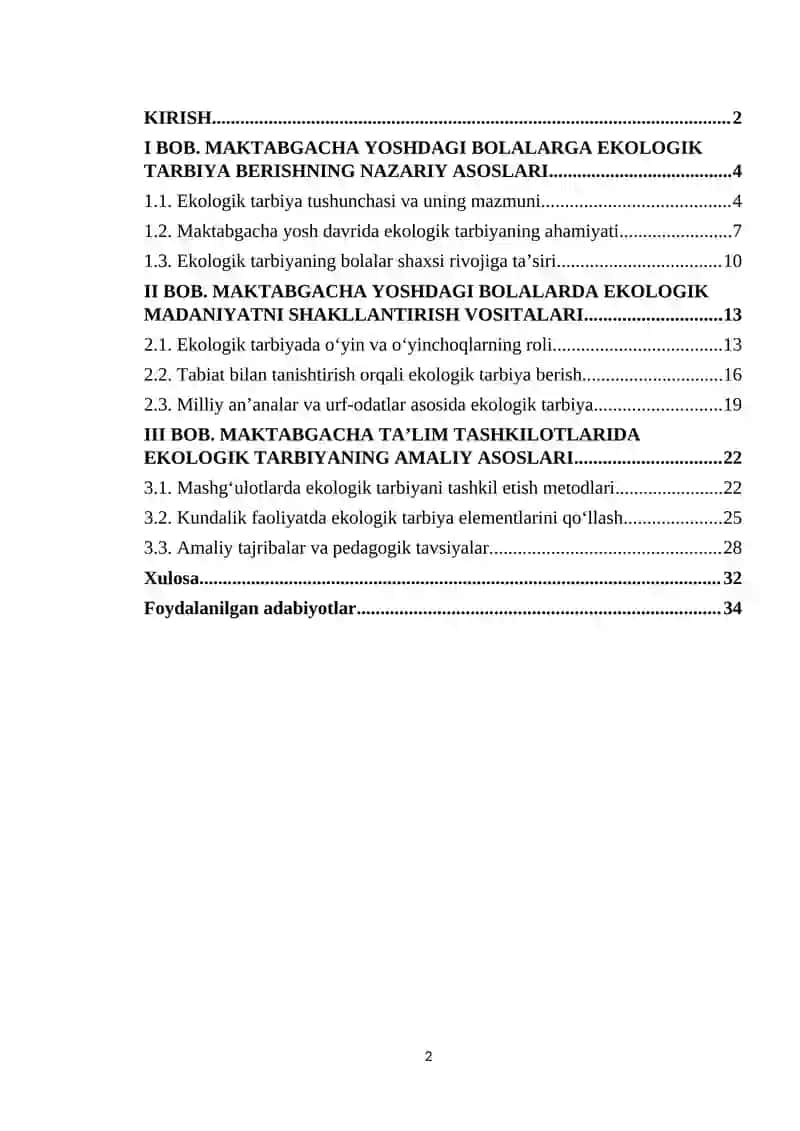 MAKTABGACHA YOSHDAGI BOLALARGA EKOLOGIK TARBIYA BERISHNING NAZARIY ASOSLARI 2