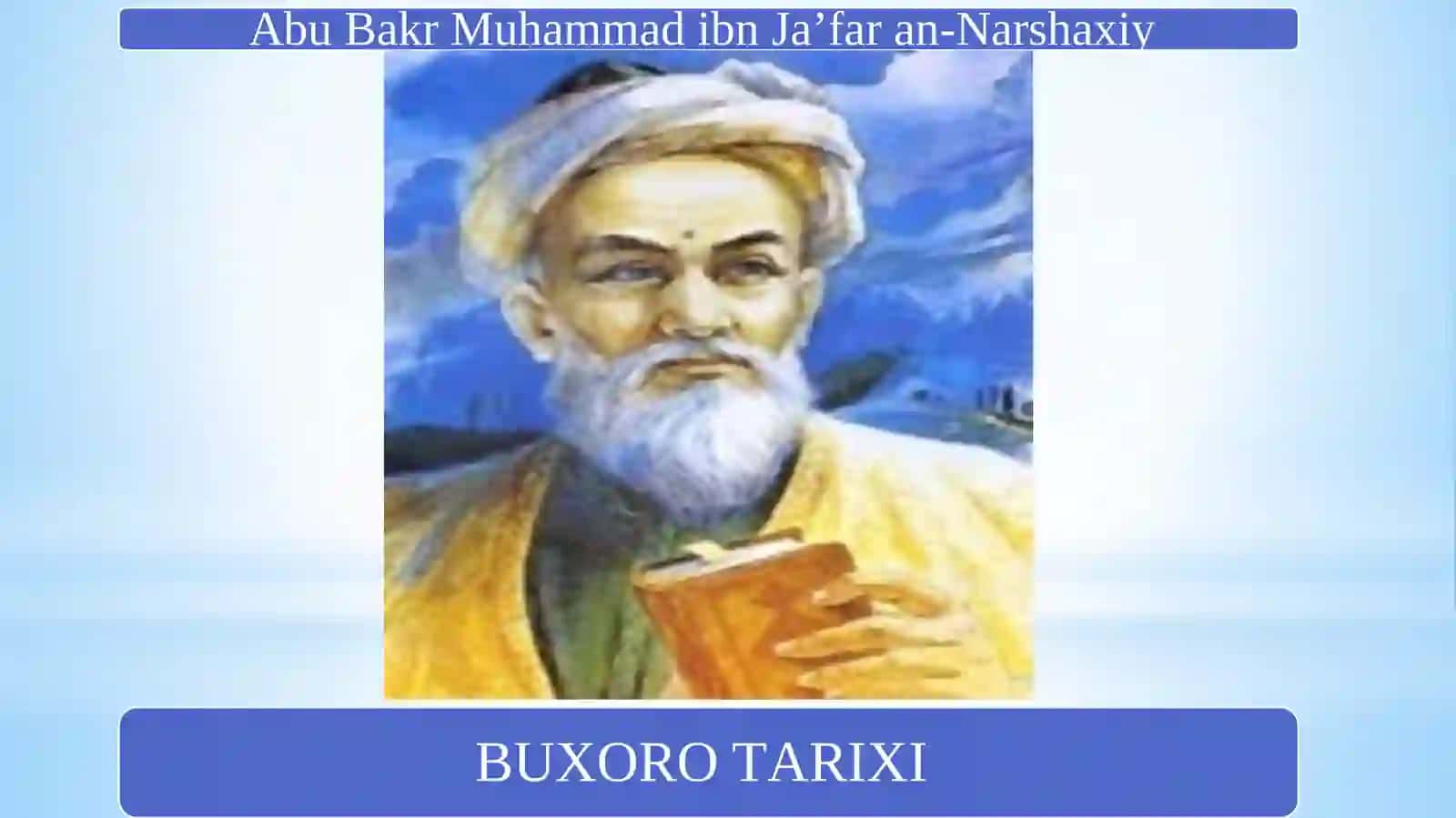Narshaxiyning “Buxorotarixi” asarida yer-suv munosabatlari 2