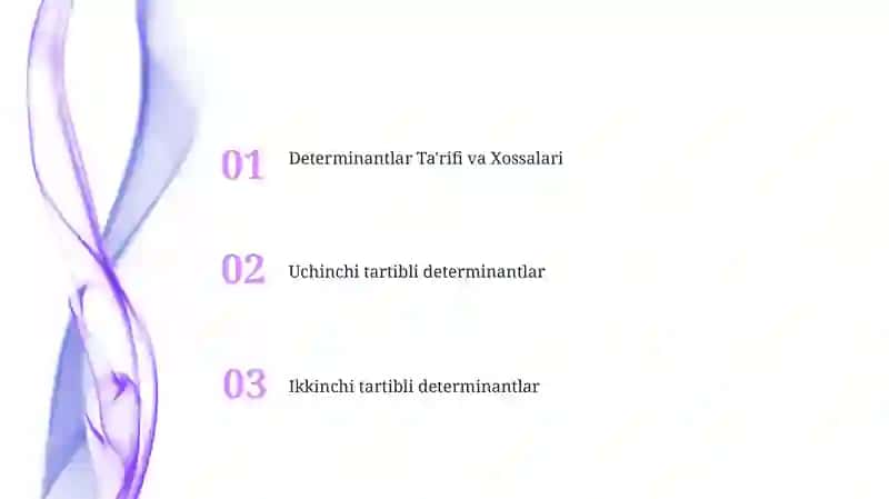 Ikkinchi Tartibli Determinantlar 2