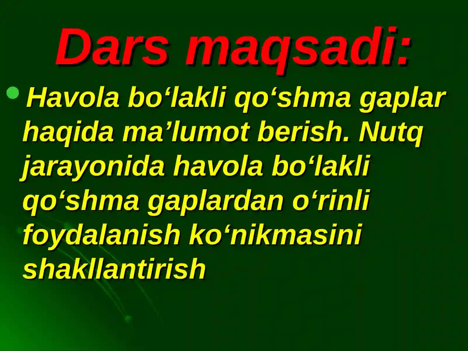 HAVOLA BO‘LAKLI QO‘SHMA GAPLARVA ULARNINGТASNIFI 2