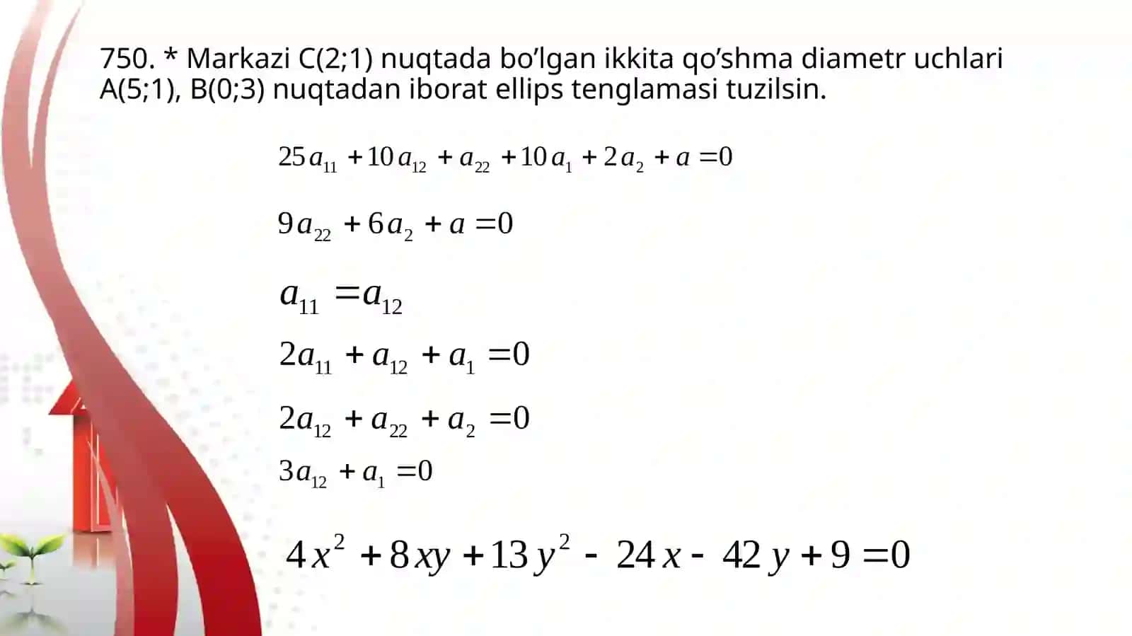 Ikkinchitartiblichiziqlarningtenglamalarinituzish 2
