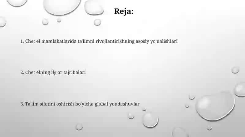Xorijiy mamlakatlarda ta'lim taraqqiyotining asosiy yo'nalishlari va ilg'or xorijiy tajribalar 2